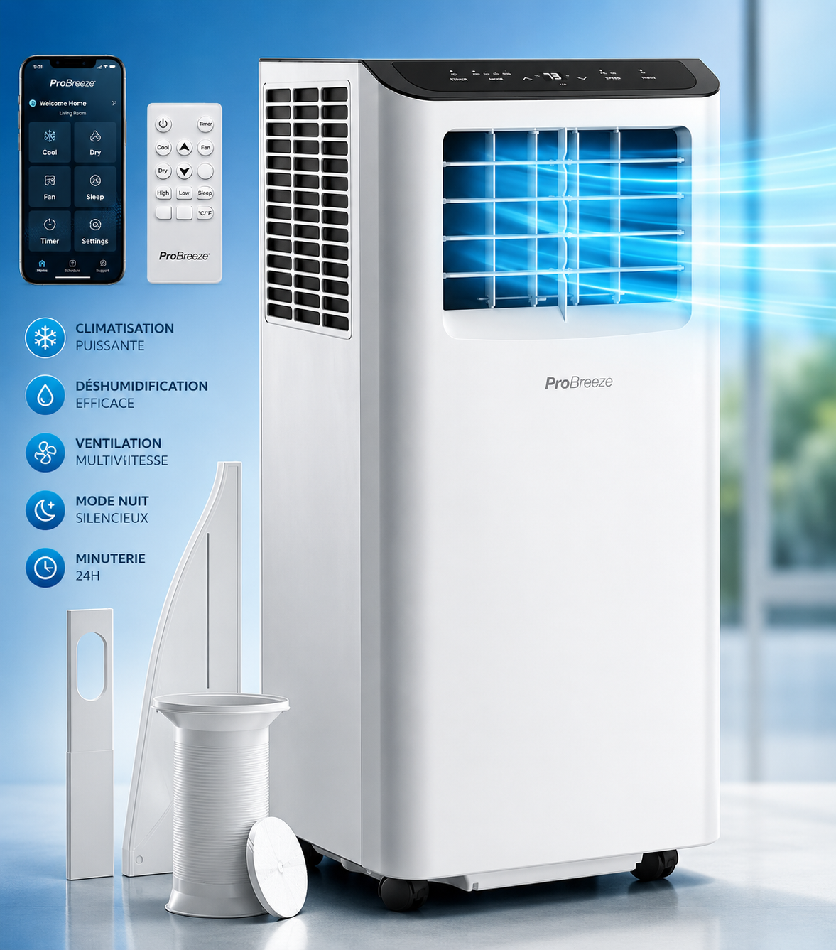 Climatiseur mobile 9000 BTU